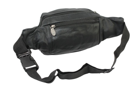 Saszetka Na Pas Biodrówka Nerka Polska Galanteria (PL) SKÓRA WŁOSKA CZARNA 24 x 16 x 9 [cm]