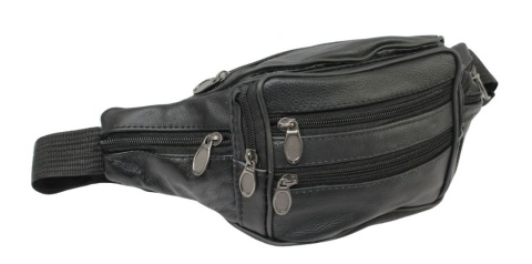 Saszetka Na Pas Biodrówka Nerka Polska Galanteria (PL) SKÓRA WŁOSKA CZARNA 24 x 16 x 9 [cm]