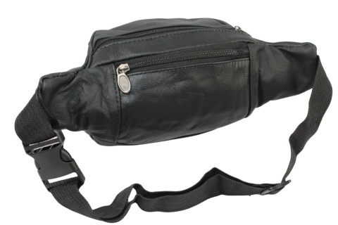 Saszetka Na Pas Biodrówka Nerka Polska Galanteria (PL) SKÓRA WŁOSKA CZARNA 24 x 16 x 9 [cm]