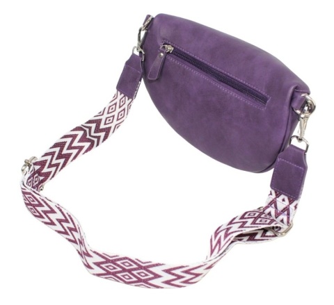 Saszetka Na Pas Biodrówka Nerka Średnia Jennifer Jones FIOLETOWA 3150 26 x 14 x 6 [cm] 