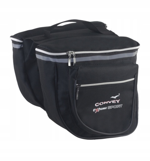 Saszetka Sakwa Rowerowa Podwójna Materiałowa Wododporna CONVEY (PL) 32cm x 26cm x 10cm
