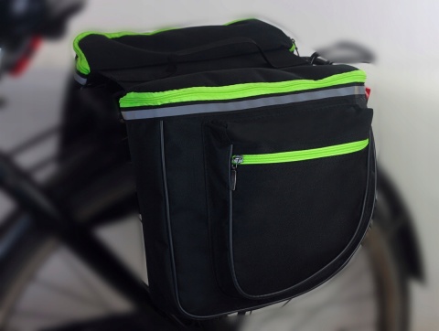 Saszetka Sakwa Rowerowa Podwójna Materiałowa Wododporna CONVEY (PL) 32cm x 26cm x 10cm