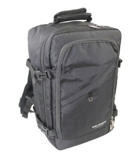 Solidny Plecak Bag Street ''DE LUXE'' Średni Plecak Rekreacyjny Rowerowy BS4107 CZARNY 40 x 26 x 19 [cm]