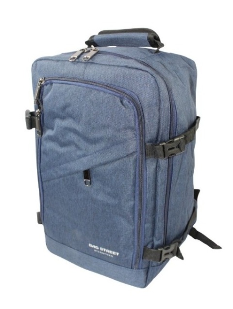 Solidny Plecak Bag Street ''DE LUXE'' Średni Plecak Rekreacyjny Rowerowy BS4107 GRANATOWY 40 x 26 x 19 [cm]