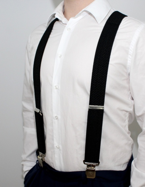 Szelki Do Spodni Polska Galanteria (PL) Z Materiału Regulowane Podwójne Typ X OLIWKOWE