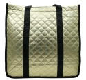 Torebka Damska Materiałowa Rovicky (PL) RSPV 001 ZŁOTA Na Suwak 40 x 41 x 15 [cm]
