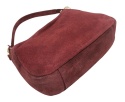 Torebka Skórzana LUKA 24-085 Skóra Naturalna Zamszowa Bordowa 30 x 20 x 9 [cm]