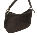 Torebka Skórzana LUKA 24-085 Skóra Naturalna Zamszowa Czekoladowa 30 x 20 x 9 [cm]