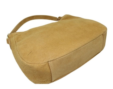 Torebka Skórzana LUKA 24-085 Skóra Naturalna Zamszowa Toffi 30 x 20 x 9 [cm]