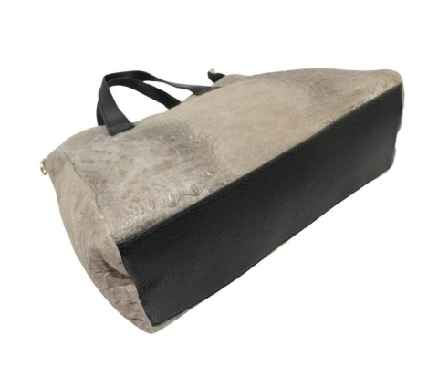 Torebka Skórzana LUKA CROCO Skóra Naturalna CAPUCCINO 26-034 38 x 26 x 12 [cm]