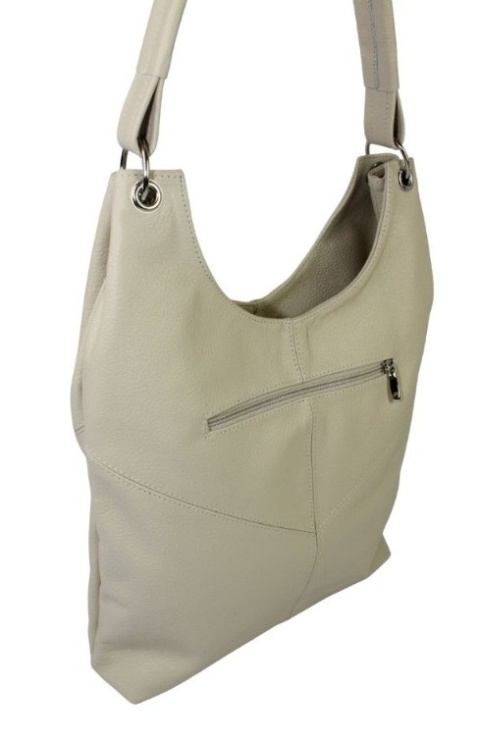 Torebka Skórzana MAGRE (PL) AGNIESZKA Skóra Naturalna KREMOWY 