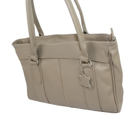 Elegancka I Praktyczna Torebka Skórzana MAGRE (PL) SONIA Skóra Naturalna BEŻOWY 