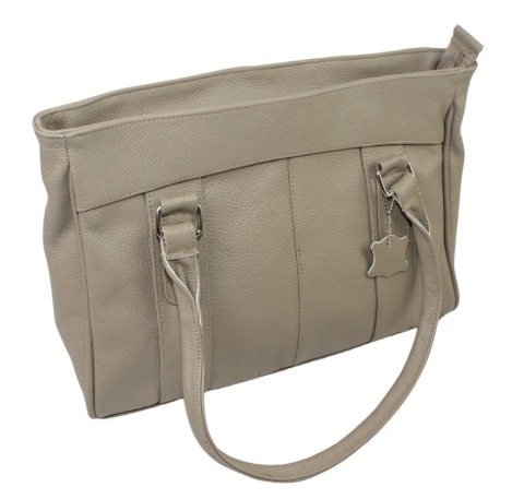 Elegancka I Praktyczna Torebka Skórzana MAGRE (PL) SONIA Skóra Naturalna BEŻOWY 