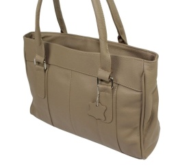 Elegancka I Praktyczna Torebka Skórzana MAGRE (PL) SONIA Skóra Naturalna BRĄZOWO-BEŻOWY