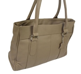 Elegancka I Praktyczna Torebka Skórzana MAGRE (PL) SONIA Skóra Naturalna BRĄZOWO-BEŻOWY