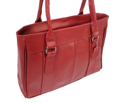 Elegancka I Praktyczna Torebka Skórzana MAGRE (PL) SONIA Skóra Naturalna CIEMNY CZERWONY Tekstura