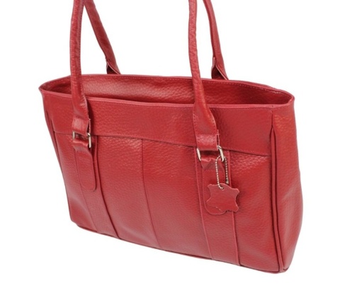 Elegancka I Praktyczna Torebka Skórzana MAGRE (PL) SONIA Skóra Naturalna CIEMNY CZERWONY Tekstura