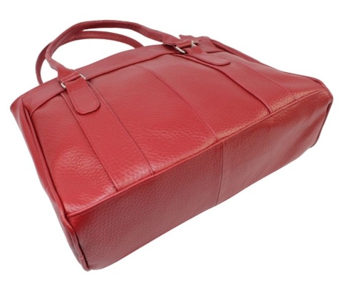 Elegancka I Praktyczna Torebka Skórzana MAGRE (PL) SONIA Skóra Naturalna CIEMNY CZERWONY Tekstura