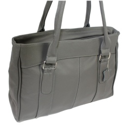 Elegancka I Praktyczna Torebka Skórzana MAGRE (PL) SONIA Skóra Naturalna CIEMNY GRAFITOWY 