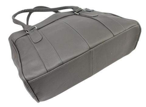 Elegancka I Praktyczna Torebka Skórzana MAGRE (PL) SONIA Skóra Naturalna CIEMNY GRAFITOWY 