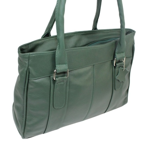 Elegancka I Praktyczna Torebka Skórzana MAGRE (PL) SONIA Skóra Naturalna CIEMNY ZIELONY 