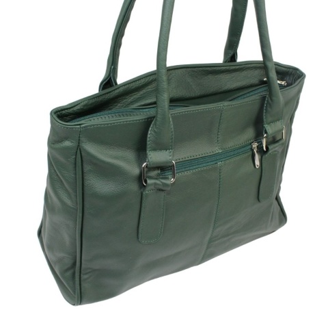 Elegancka I Praktyczna Torebka Skórzana MAGRE (PL) SONIA Skóra Naturalna CIEMNY ZIELONY 