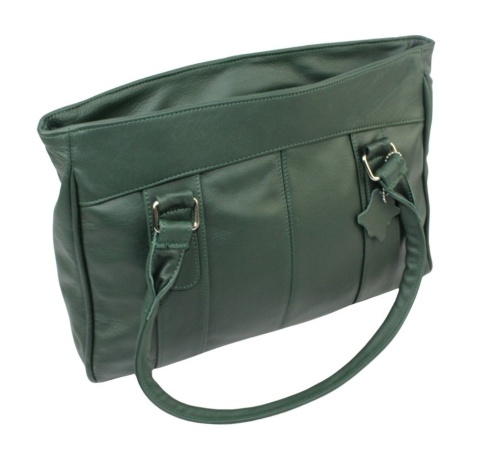 Elegancka I Praktyczna Torebka Skórzana MAGRE (PL) SONIA Skóra Naturalna CIEMNY ZIELONY 