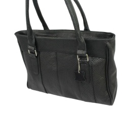 Elegancka I Praktyczna Torebka Skórzana MAGRE (PL) SONIA Skóra Naturalna CZARNY Tekstura