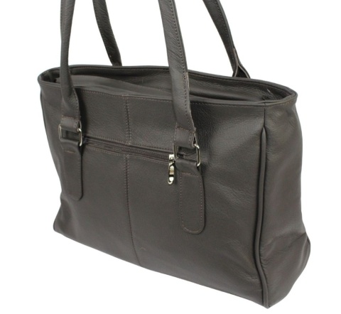 Elegancka I Praktyczna Torebka Skórzana MAGRE (PL) SONIA Skóra Naturalna CZEKOLADOWY Matowy