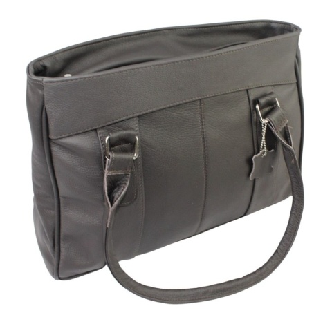 Elegancka I Praktyczna Torebka Skórzana MAGRE (PL) SONIA Skóra Naturalna CZEKOLADOWY Matowy