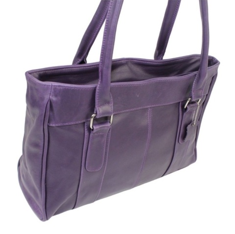 Elegancka I Praktyczna Torebka Skórzana MAGRE (PL) SONIA Skóra Naturalna FIOLETOWY Gładka