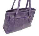 Elegancka I Praktyczna Torebka Skórzana MAGRE (PL) SONIA Skóra Naturalna FIOLETOWY Gładka
