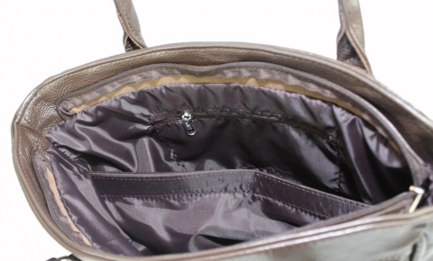 Elegancka I Praktyczna Torebka Skórzana MAGRE (PL) SONIA Skóra Naturalna FIOLETOWY Gładka