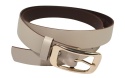 Pasek Damski Skórzany Arucce (PL) Skóra Licowa EXTRA 30 mm CAPPUCINO Złota Klamra 