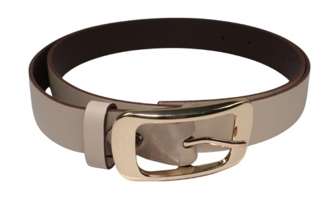 Pasek Damski Skórzany Arucce (PL) Skóra Licowa EXTRA 30 mm CAPPUCINO Złota Klamra 