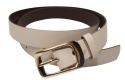 Pasek Damski Skórzany Arucce (PL) Skóra Licowa EXTRA 30 mm CAPPUCINO Złota Klamra 