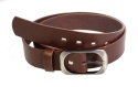 Pasek Damski Skórzany CEZ-MAR (PL) Skóra Naturalna Licowa Gładki 40 mm CIEMNY BRĄZOWY