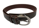 Pasek Damski Skórzany Gładki CEZ-MAR (PL) 30 mm Skóra Licowa Wąski CIEMNY CZEKOLADOWY 