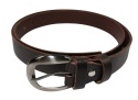 Pasek Damski Skórzany Gładki CEZ-MAR (PL) 30 mm Skóra Licowa Wąski CIEMNY CZEKOLADOWY 