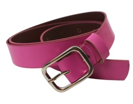 Pasek Damski Skórzany Gładki COMPLEX (PL) 30 mm CIEMNA FUKSJA Szerokość Standardowa