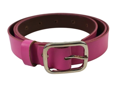 Pasek Damski Skórzany Gładki COMPLEX (PL) 30 mm CIEMNA FUKSJA Szerokość Standardowa