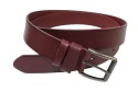 Pasek Skórzany Arucce (PL) Skóra Licowa EXTRA 40 mm BORDOWY Klamra z Rolką