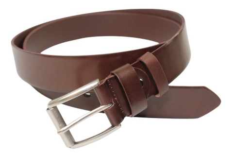 Pasek Skórzany Arucce (PL) Skóra Licowa EXTRA 40 mm CZEKOLADOWY Klamra z Rolką