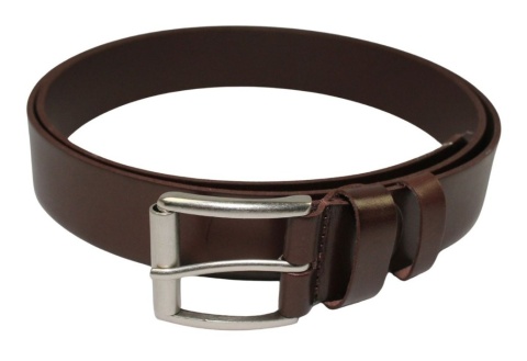 Pasek Skórzany Arucce (PL) Skóra Licowa EXTRA 40 mm CZEKOLADOWY Klamra z Rolką