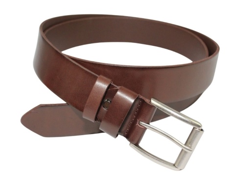 Pasek Skórzany Arucce (PL) Skóra Licowa EXTRA 40 mm CZEKOLADOWY Klamra z Rolką