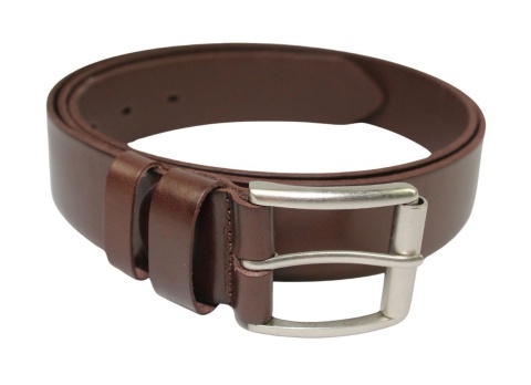 Pasek Skórzany Arucce (PL) Skóra Licowa EXTRA 40 mm CZEKOLADOWY Klamra z Rolką