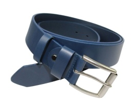 Pasek Skórzany Arucce (PL) Skóra Licowa EXTRA 40 mm GRANATOWY Klamra z Rolką