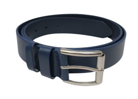 Pasek Skórzany Arucce (PL) Skóra Licowa EXTRA 40 mm GRANATOWY Klamra z Rolką