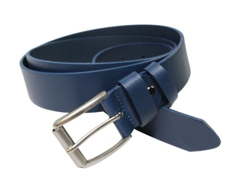 Pasek Skórzany Arucce (PL) Skóra Licowa EXTRA 40 mm GRANATOWY Klamra z Rolką