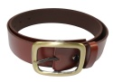 Pasek Skórzany Damski Arucce (PL) Skóra Naturalna EXTRA Gładki 40 mm  BRĄZOWY Miedziana Klamra
